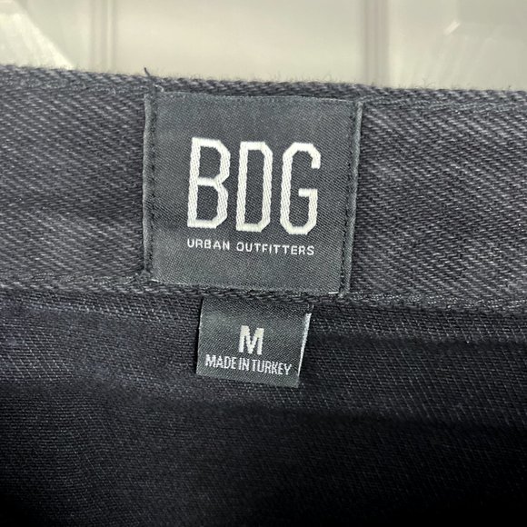 BDG Urban Outfitters Black Denim Mini Button Up A-Line Skirt - Picture 3 of 5